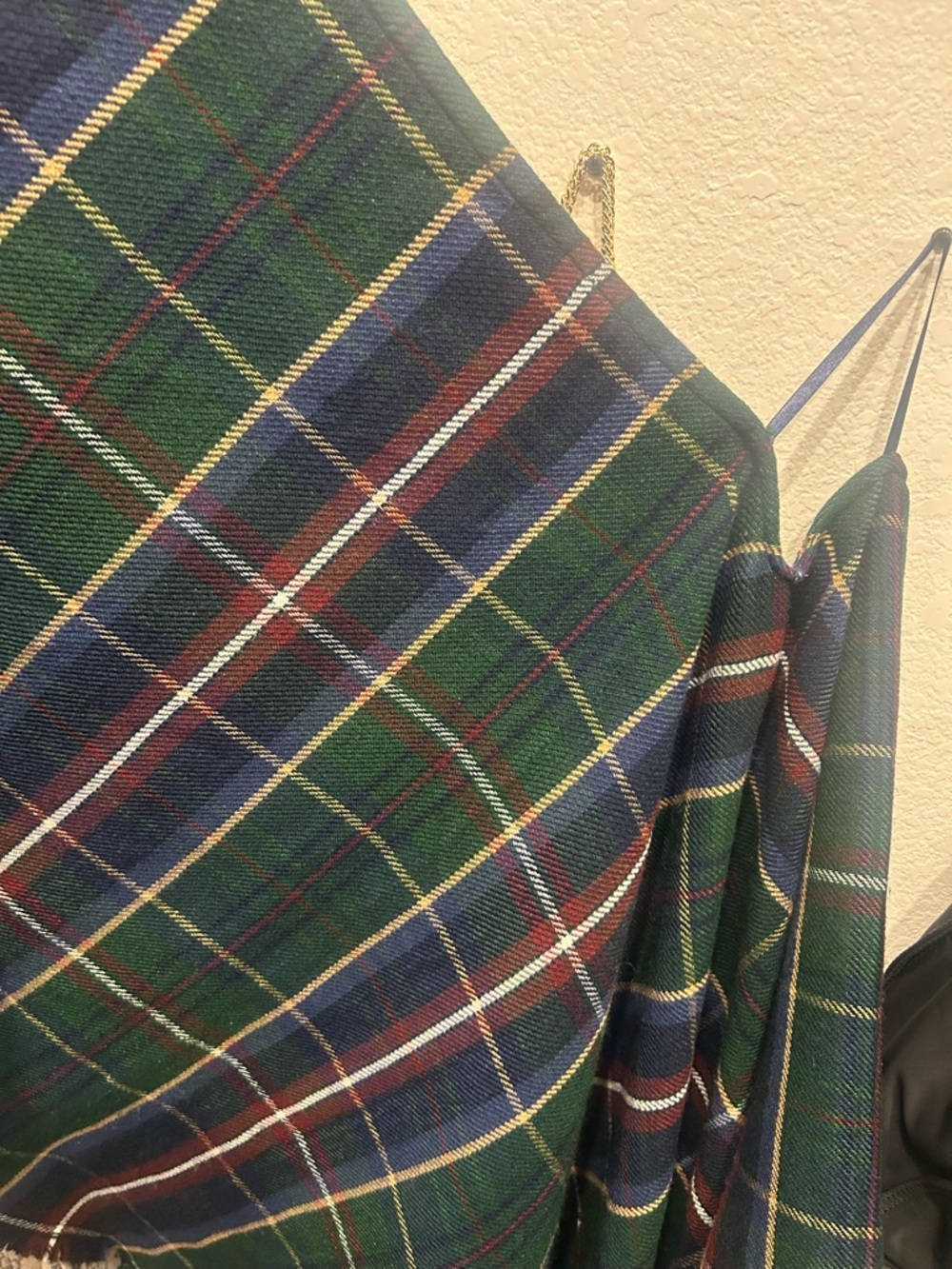 Tommy Hilfiger Green Navy Plaid Slip Dress with Red & Cream Lines